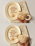 Custom Hand-Painted Ceramic Plate & Coffee Mug Set - Personalized Birthday Keepsake Gift