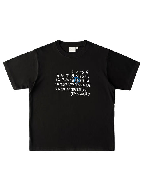 Custom Birthday Calendar T-Shirt (280 GSM Heavyweight)